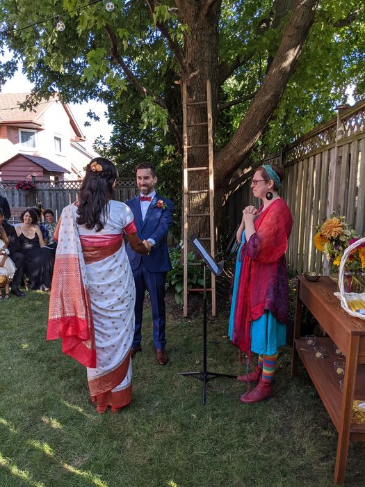 Officiating a backyard, interfaith wedding